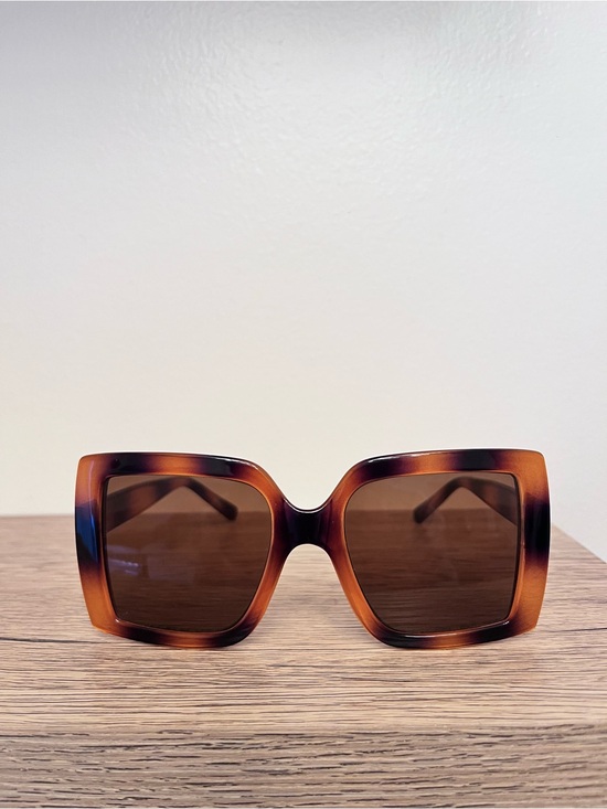 Kendall & Kylie Accessories - Kendall + Kylie Fiona Square Oversized Statement Sunglasses Brown Lenses